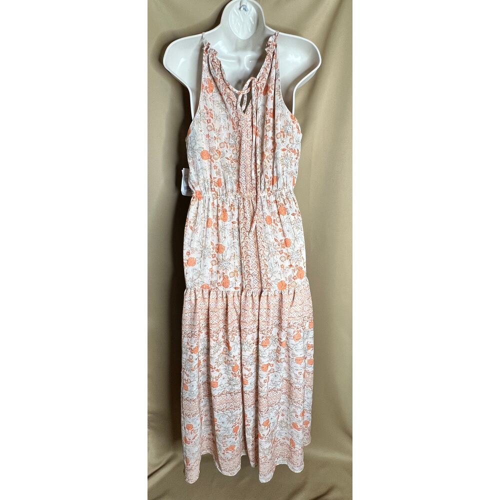 Taylor Rose Beige Floral High Neck Maxi Dress 6 NWT - Picture 5 of 9